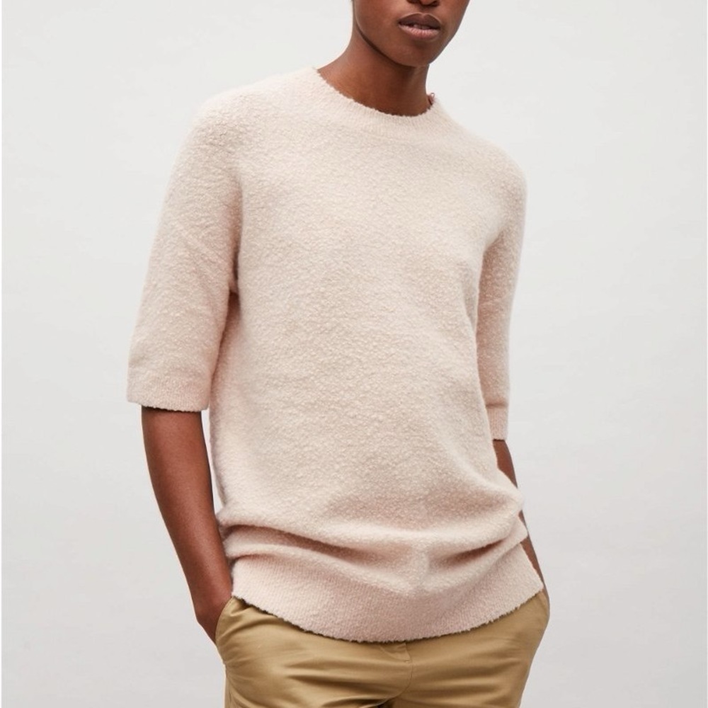 COS Bouclé-wool Jumper light pink size XS